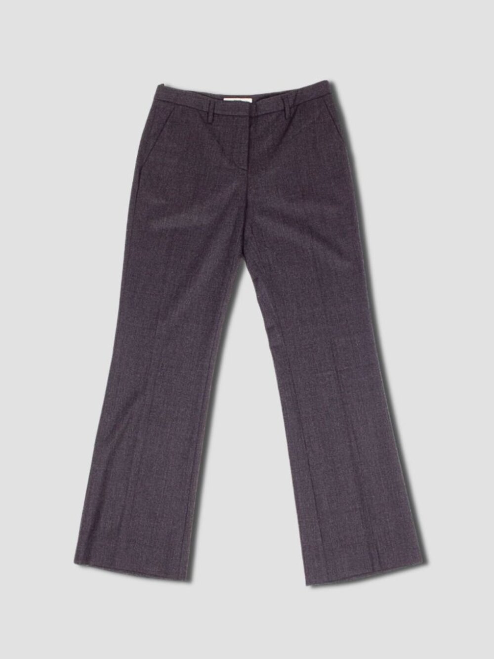 PRADA Grey Straight Leg Wool Pants